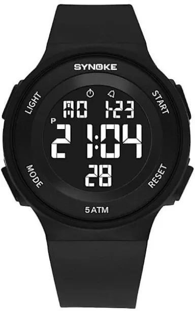 (Cold Swim Black)Women's Silicone Watch Outdoor Sports Watch Electronic Watches LED Digital 50m Wat…