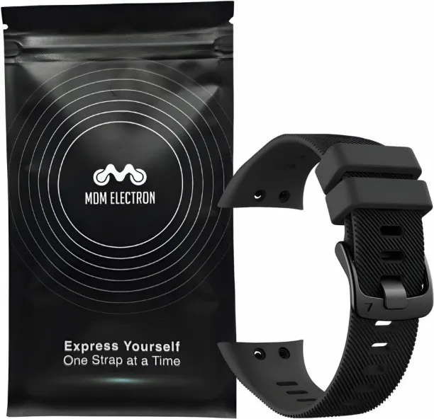 MDM Electron Forerunner 45 Compatible with Black Buckle 20 mm Silicone Watch Strap