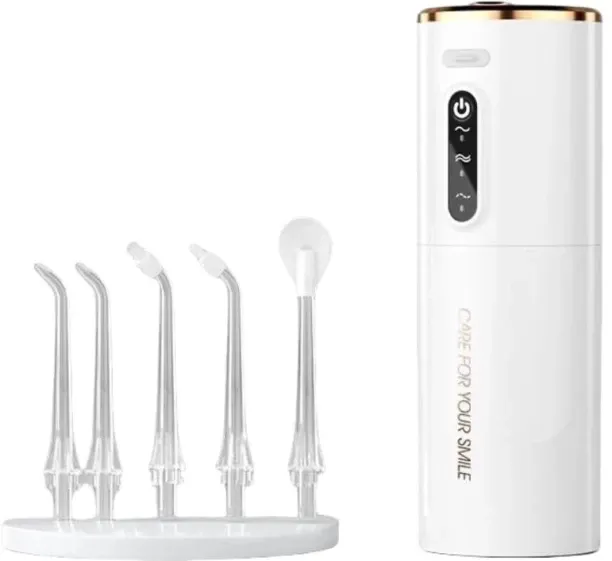 Tidecus Cordless Water Flosser 280ML, Portable Oral Irrigator with 3 Modes & 3 Tips, IPX7 Waterproo…