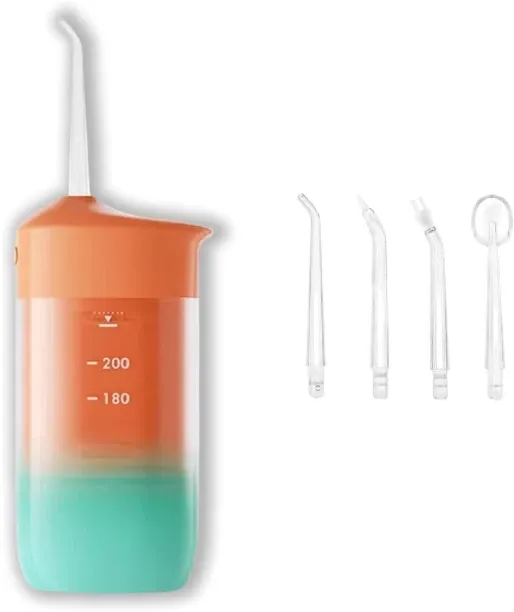 Tidecus Portable Water Flossers for Teeth,Telescopic Travel Water Flosser Rechargeable, 4 Nozzle Op…