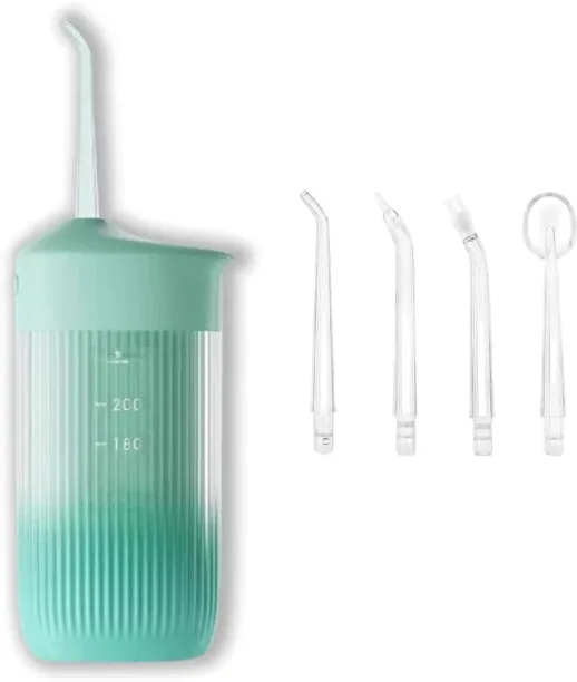 Tidecus Portable Water Flossers for Teeth,Telescopic Travel Water Flosser Rechargeable, 4 Nozzle Op…