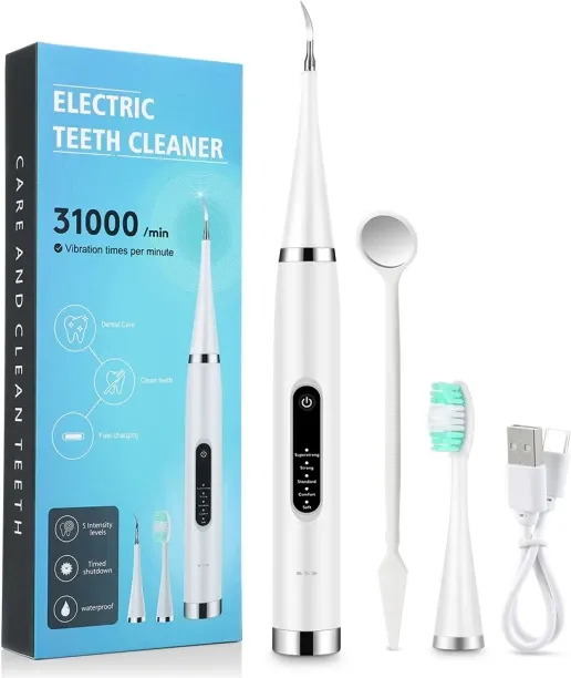 Happyfun Scaler Plaque Remover for Teeth, Dental Tartar Calculus Remover Teeth Cleaning Kit Battery…