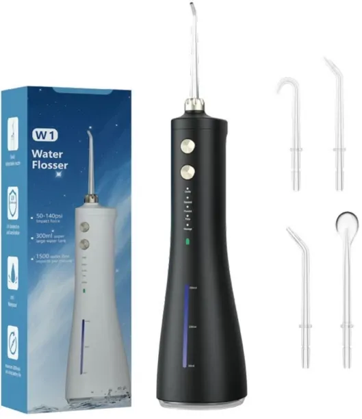 Tidecus Portable Electric Water flosser with 5 Modes, 300ml Capacity, Rechargeable, IPX7 Waterproof…