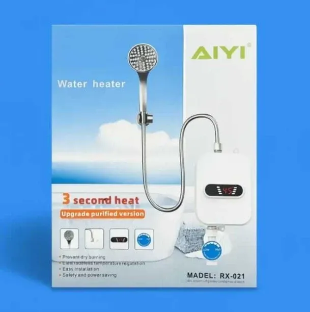 AIYI RX-021 Fast Heating Electric Water Shower 3 Sec 9.5 l Instant Water Geyser
