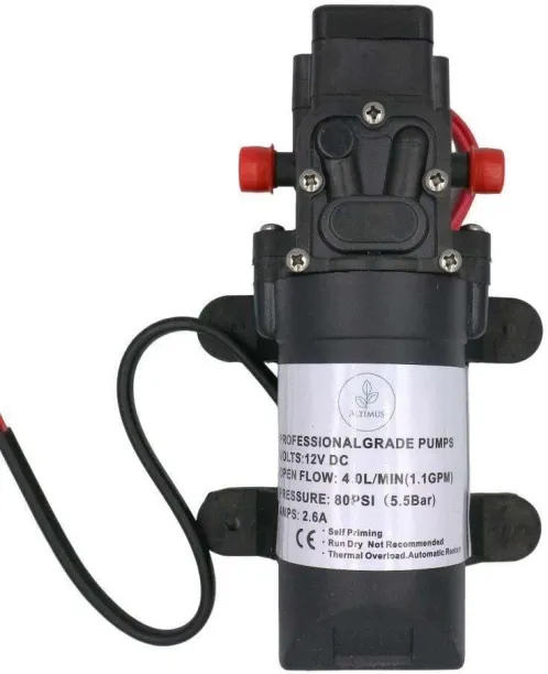 Altimus 12V Water Pump with 5.5bar Pressure Switch (4.0L/min, 12V DC) Diaphragm Water Pump