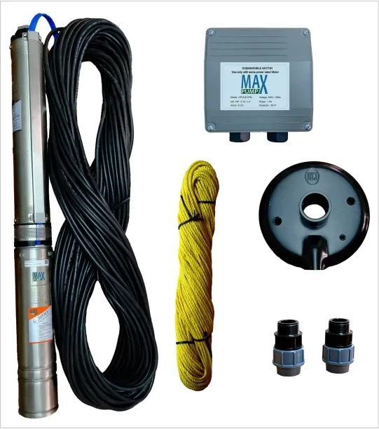 MAX Borehole Pack - MBP - 30 - 0,75Kw / 1,0HP (70M) Submersible Water Pump