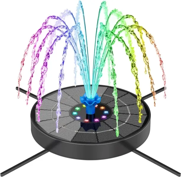 Wagu drum Solar Fountain Pump with 3 Spray Height Adjustments Booster Water Pump