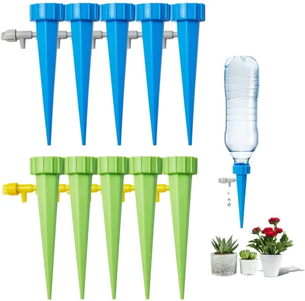 Flycross Plant Watering Devices Self Spike Planter Drip, Vacation Watering System for Indoor and Ou…
