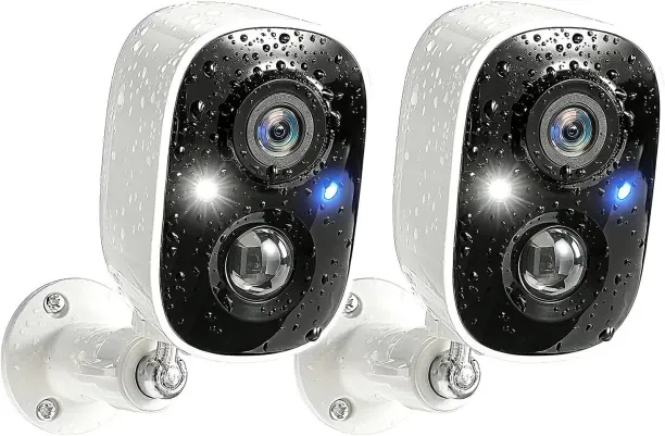 LIUHUI Security Cameras Wireless Outdoor, 2K Battery Powered Cameras for Home Security, Color Night…