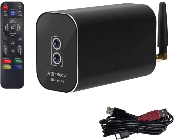 Flycross Double 8K Streaming Webcam Remote Controled USB Autofocus Living Stream Camera for Live Br…