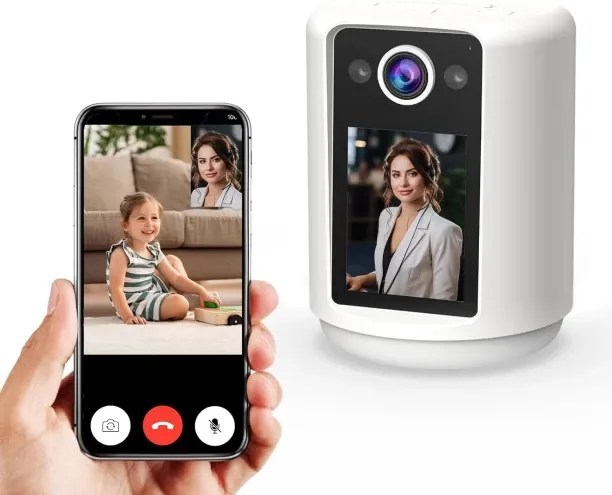 SHIJIN Video Call Security Camera Indoor with 2.4 inch HD Screen, Pet Camera Monitor, One-Touch Cal…