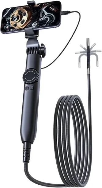 WEIWEISTORE Steering Endoscope, High-Definition Endoscope with 360° Stretchable Adjustable Stand, S…