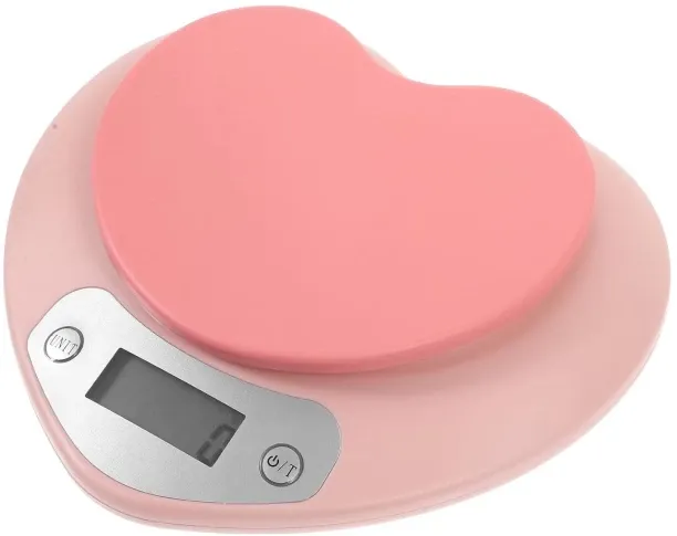 HYinjin Portable Electronic Kitchen Scale 1g-5kg Precision Digital Baking Pastry Food Scale Pink Ba…