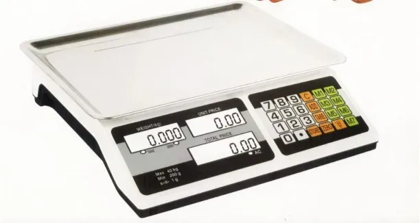 SGM Online 40kg Electronic Digital Price Computing Scale – Dual LCD Display Digital Counter or Tabl…
