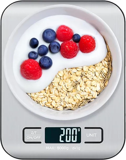 HYinjin Trainr Digital Food Scale with 2 AAA Batteries Trnr-FDSCLE-SLV, Food Scale for Kitchen, Coo…