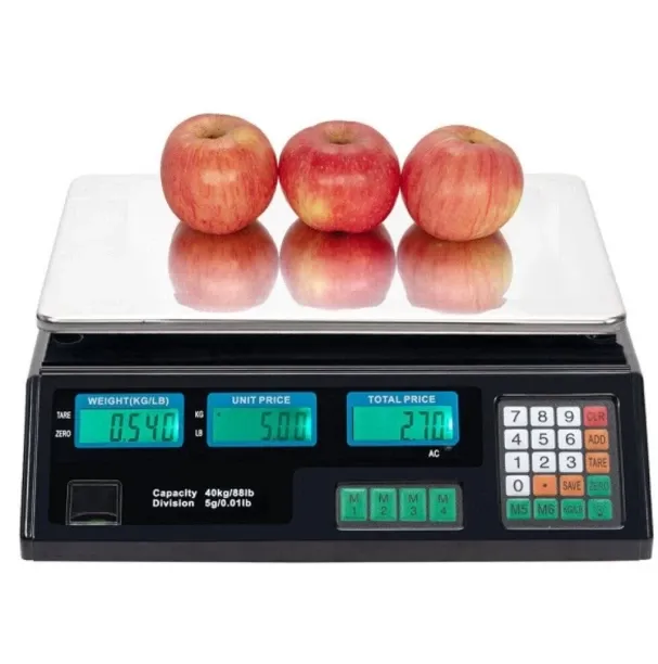 Generic 40KG Digital Electronic Scale Stainless Steel LCD Double Sided Display Digital Table Top We…
