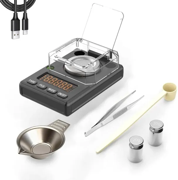 HYinjin Milligram Scale 100g x 0.001g, MG Powder Scale with Selectable Auto Off, Built-in Bubble Le…
