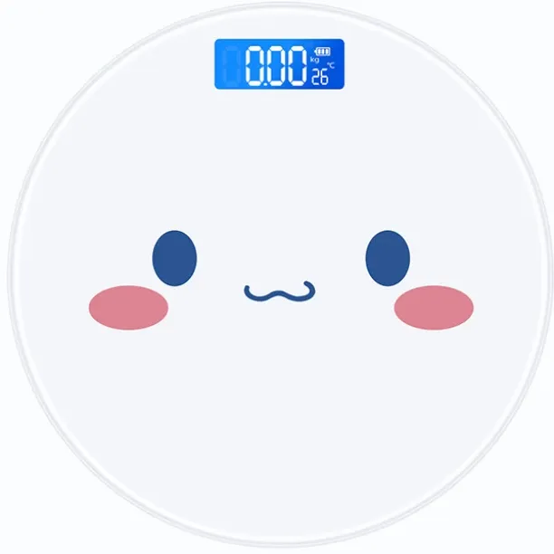 Bloo Smiley Face Pattern Bathroom Scale Digital Bathroom Weighing Scale
