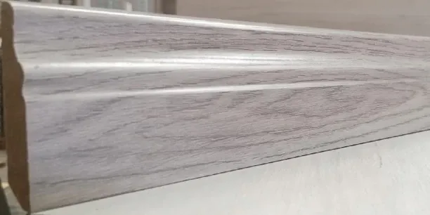Pedross Skirting Frost Oak MDF Gloss Finnish 80mm x 14mm x 2400mm for Laminate Flooring