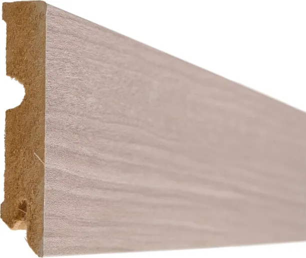 Pedross Skirting Cubic Vale Oak MDF Matt Finnish 80mm x 16mm x 2400mm for Laminate Flooring