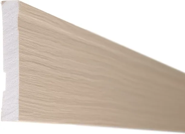 Pedross Polymer Skirting Plastic 100mm - Nebraska Oak 2400 x 100 x 2mm used with Laminate Flooring