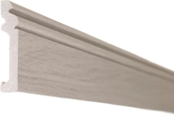 Pedross Polymer Skirting Plastic 80mm - Cloudy Grey 2400 x 80 x 2mm used with Laminate Flooring