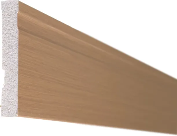 Pedross Polymer Skirting Plastic 100mm - Northland Oak 2400 x 100 x 2mm used with Laminate Flooring
