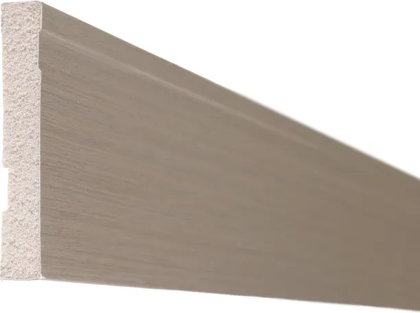 Pedross Polymer Skirting Plastic 80mm - Attic Grey 2400 x 80 x 2mm used with Laminate Flooring