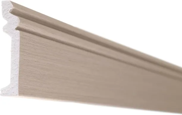 Pedross Polymer Skirting Plastic 80mm - Smoke Grey 2400 x 80 x 2mm used with Laminate Flooring