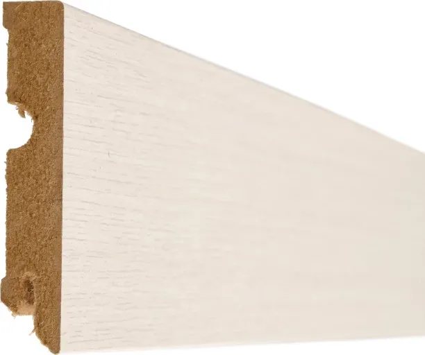Pedross Skirting Cubic Ember Ash MDF Matt Finnish 80mm x 16mm x 2400mm for Laminate Flooring