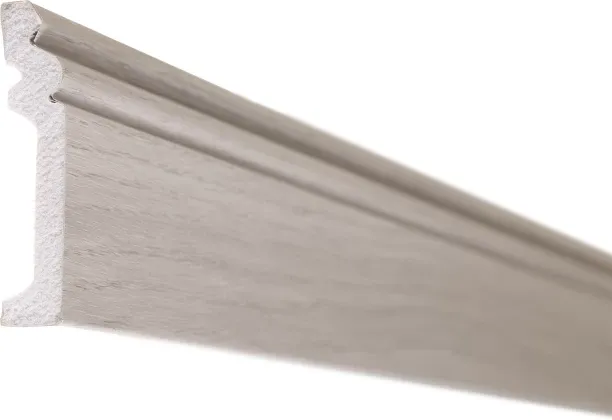 Pedross Polymer Skirting Plastic 80mm - Vampire Grey 2400 x 80 x 2mm used with Laminate Flooring