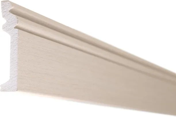 Pedross Polymer Skirting Plastic 80mm - Medium Oak 2400 x 80 x 2mm used with Laminate Flooring