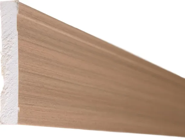 Pedross Polymer Skirting Plastic 100mm - Papaya Oak 2400 x 100 x 2mm used with Laminate Flooring