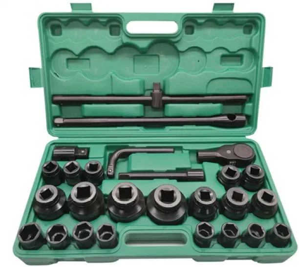 fancystuff 26 Pieces Heavy Duty Socket Wrench Set Double Sided Socket Wrench
