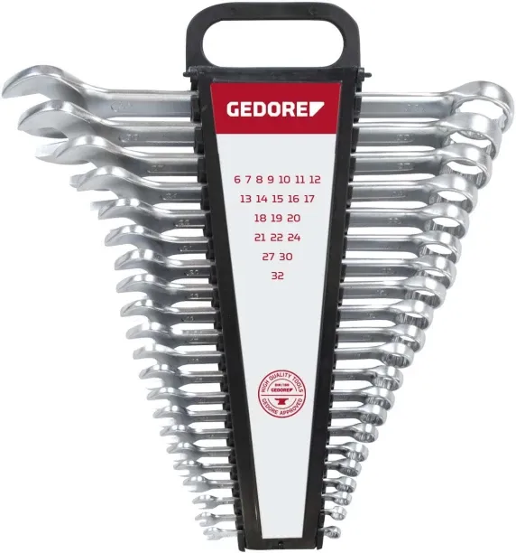 Gedore Red Spanner Set 21Pc Double Sided Combination Wrench
