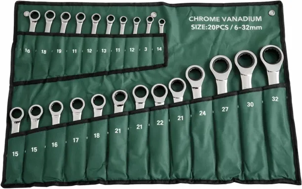 NewFindz 20pcs Dual Ratcheting Combination Wrench Set with Roll-Up Storage Pouch Double Sided Combi…