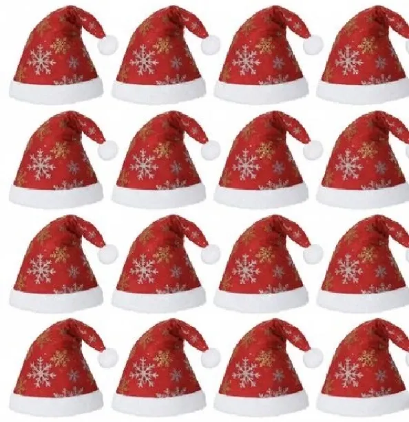joburgdeals Pack of 24 Christmas Santa Hats Hanging Candy Cane