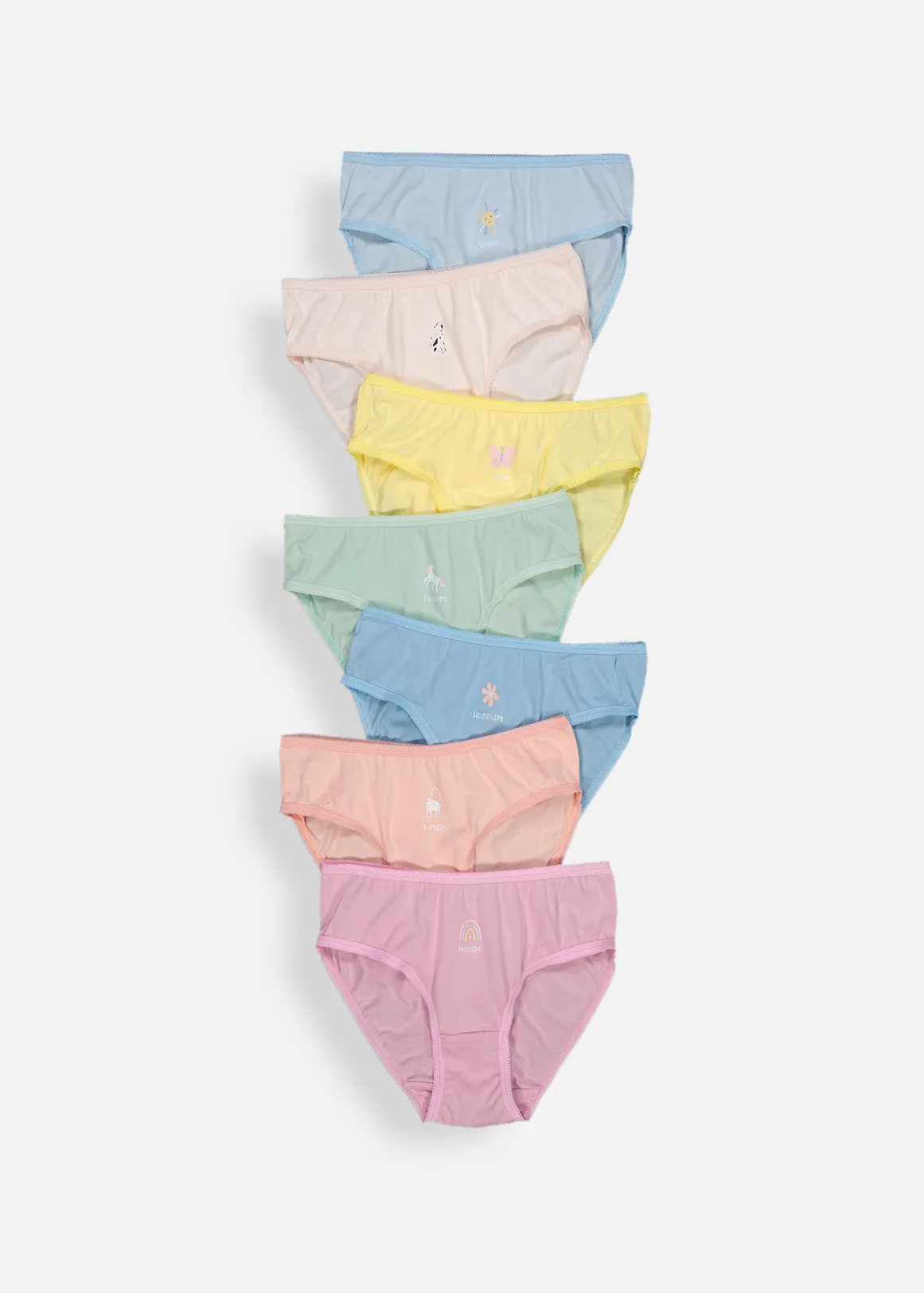 Days of the Week Cotton Bikinis 7 Pack
