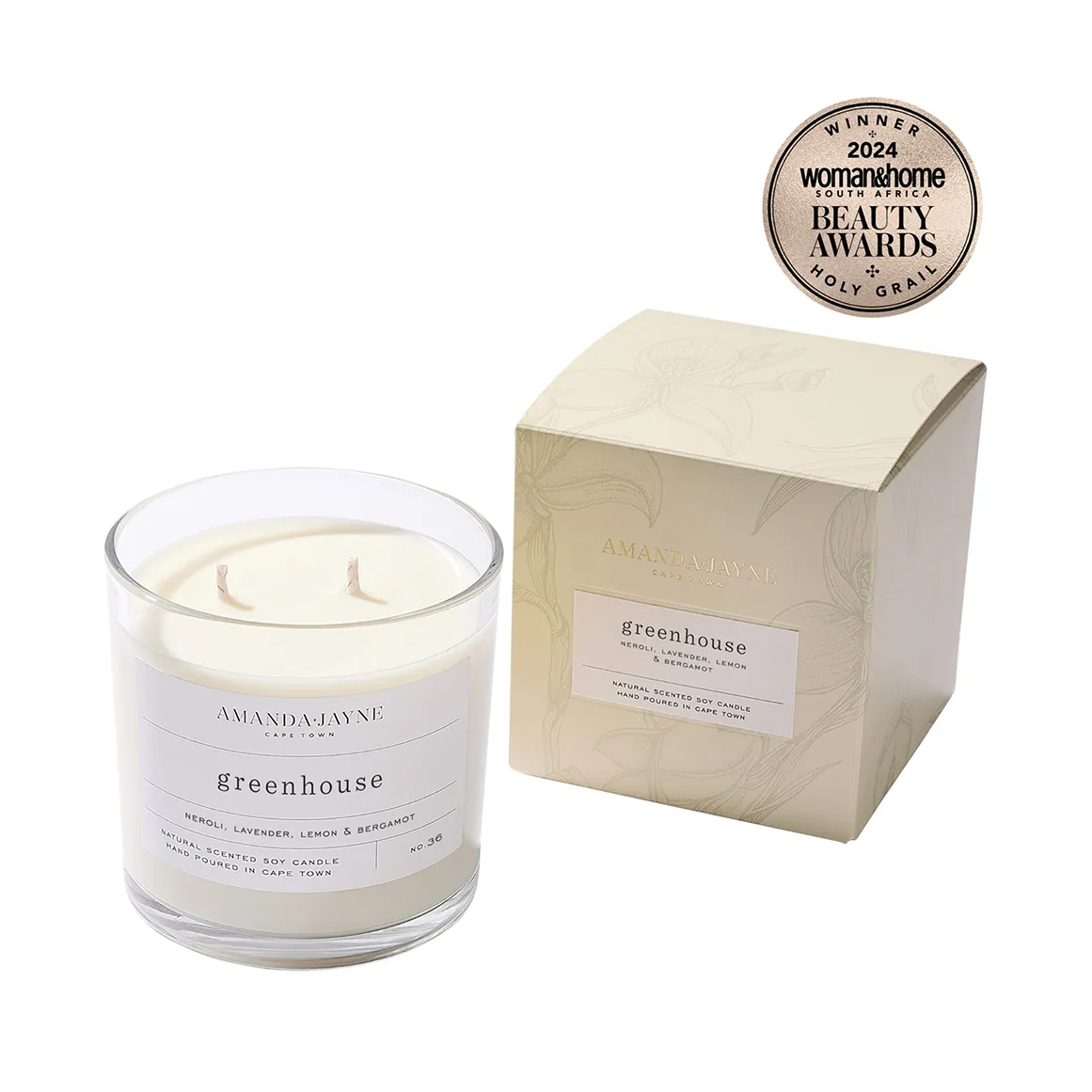 Greenhouse Double Wick Glass Candle