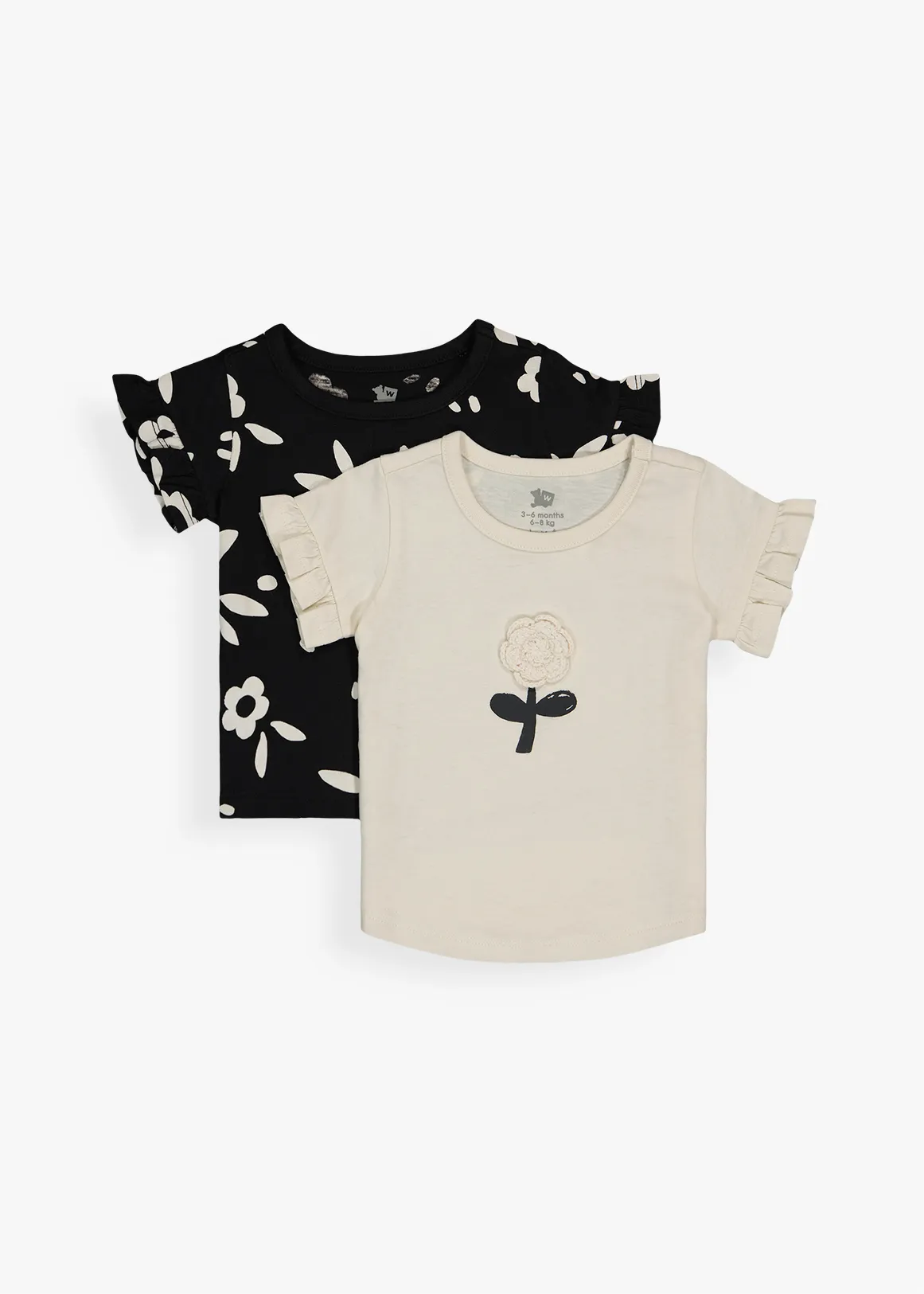 Frilly Cotton T-shirts 2 Pack
