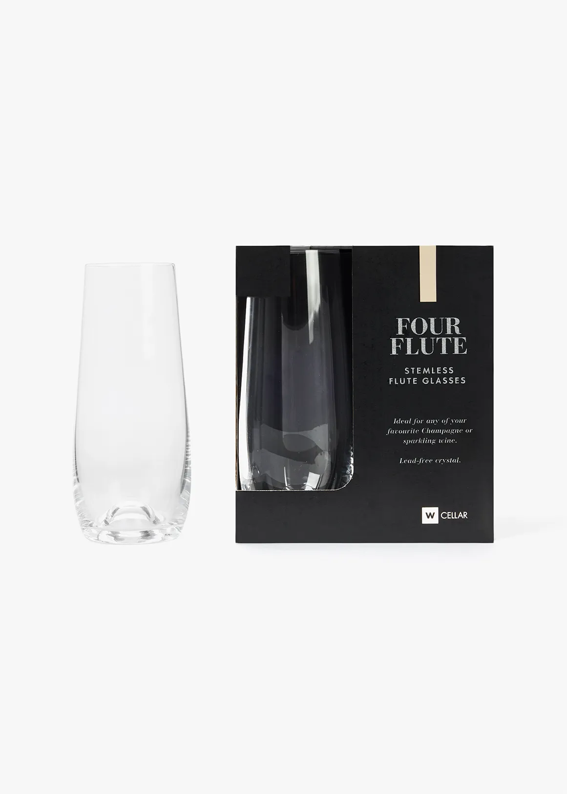 Stemless Flute Glasses 4 Pack